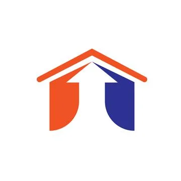 House arrow up  icon vector illustration design Stock Illustration