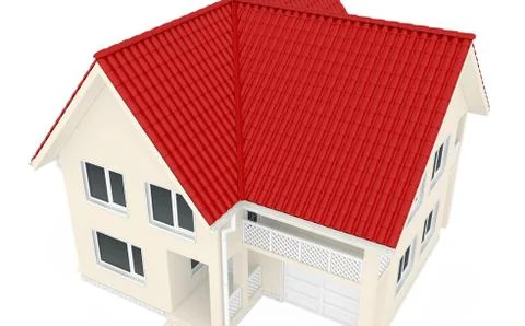 House with attic Stock-Illustration