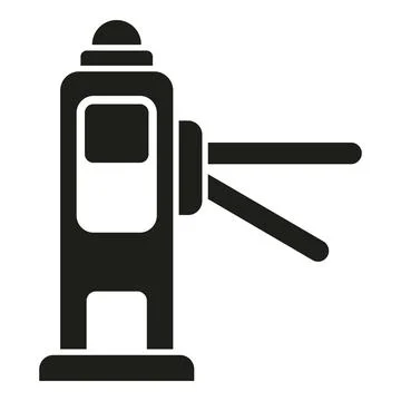 House automatic gate icon simple vector. Door security Stock Illustration