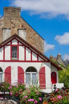 House with Basque architectural style Stock Photos