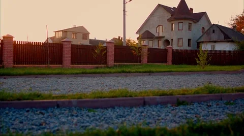 House behind the fence 스톡 동영상 46982680