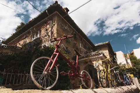 The house of bikes in Cazorla. La casa de las bicicletas Stock Photos