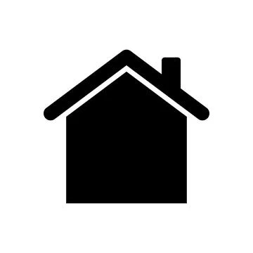 House black vector icon on white background Stock Illustration