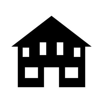 House black vector icon on white background Stock Illustration