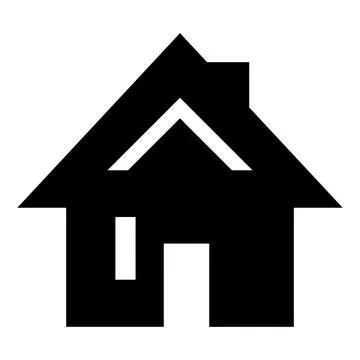 House black vector icon on white background Stock Illustration