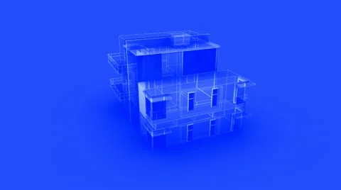 House blueprint Stock Footage 21428653