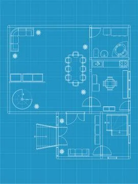 House blueprint Stock Illustration