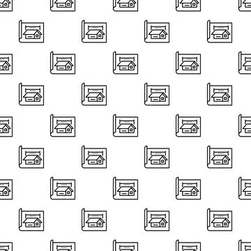 House blueprint pattern for architecture and construction design Illustrazione stock