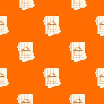 House blueprint pattern seamless Illustrazione stock