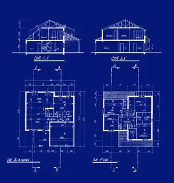 House blueprints Stock Illustration