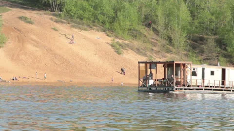 House boat Video stock 24774295