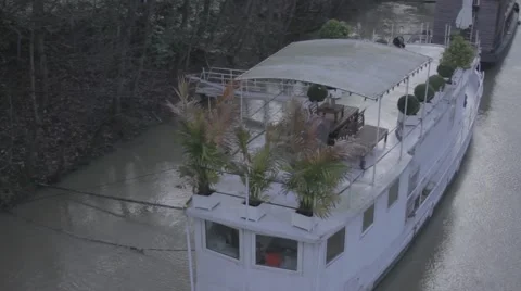House boat Stock Footage 50663234