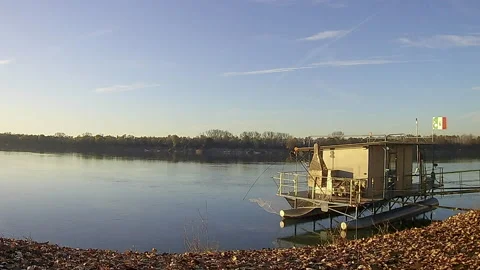 House on boat Stock Footage 147159748