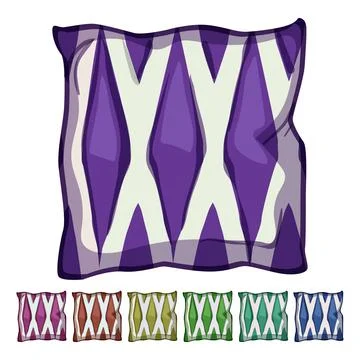 House boho pillow cartoon vector graphic Stock Illustration