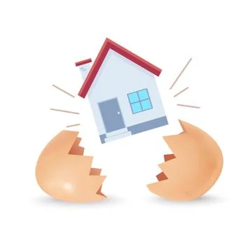 House born from egg Stock Illustration