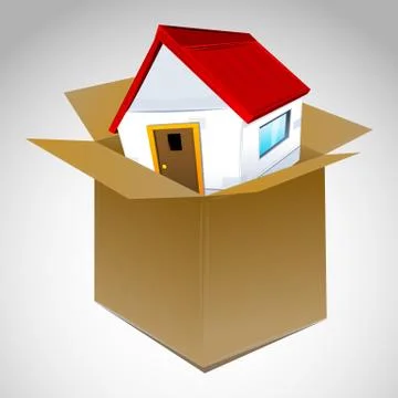 House in box Illustrazione stock