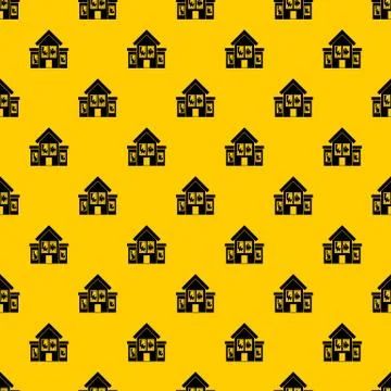 House with broken windows pattern vector Stock Illustration