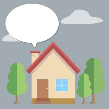 House bubble talk Stock Illustration