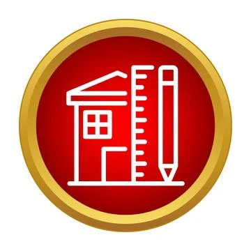 House building architectural design planning icon Ilustración de archivo