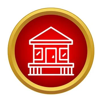 House building architectural element in red circle 스톡 일러스트