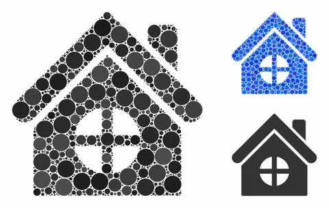 House building Composition Icon of Circles Ilustración de archivo