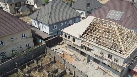 House Building construction Stock Footage 263415612