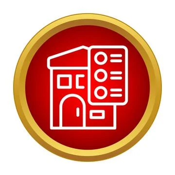 House building with construction plan project icon Ilustración de archivo