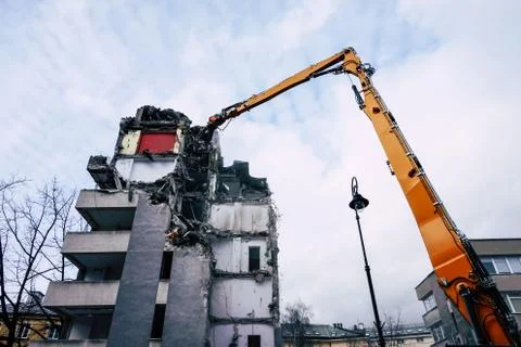 House/ building demolition Stock-Fotos