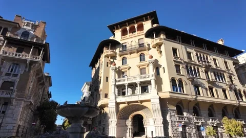 House building facade in the Coppedè district of Rome Stock Footage 322799181