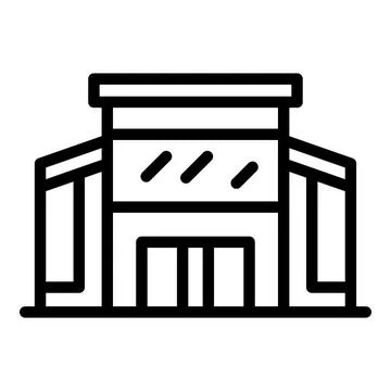 House building icon outline vector. City modern Ilustración de archivo