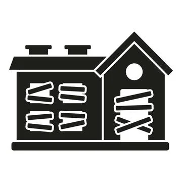 House building icon simple vector. Spooky night Ilustración de archivo