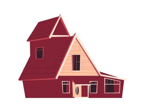 House building isolated Ilustración de archivo
