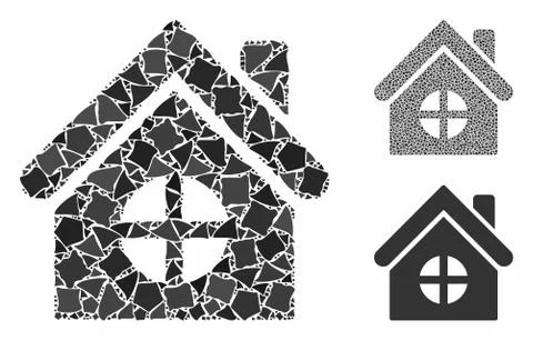 House building Mosaic Icon of Humpy Items Ilustración de archivo