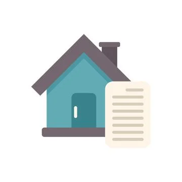 House building with paper document representing a contract Ilustración de archivo