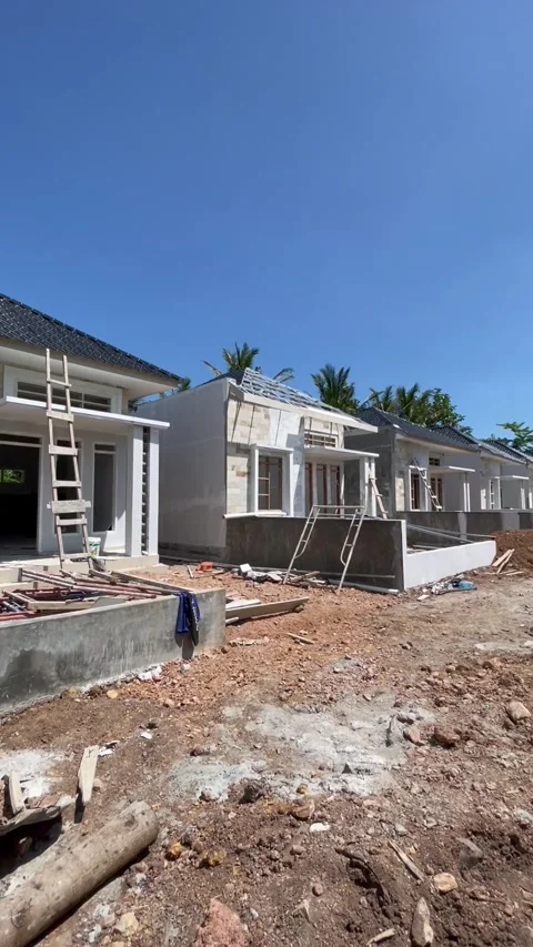 House building process Stock Footage 243080584