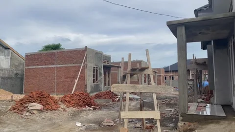 House building process Stock Footage 243292308