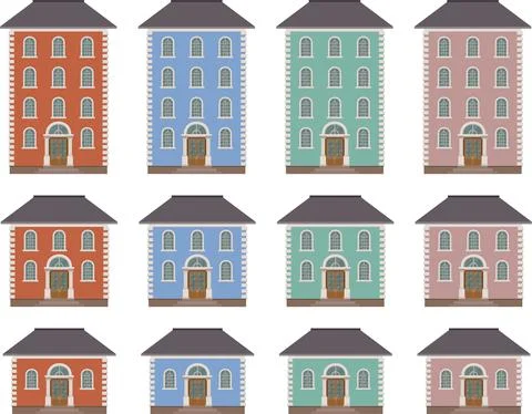 House building vector illustration isolated on white background Stock Illustration