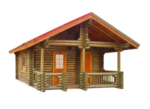 House built of logs 写真素材