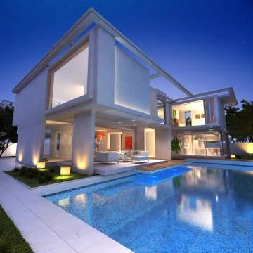 House bunker pool Stock Illustration