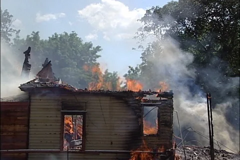House Burning Down Video stock 93057458