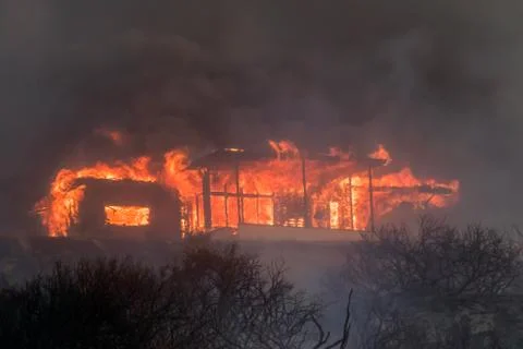 House Burning Foto stock