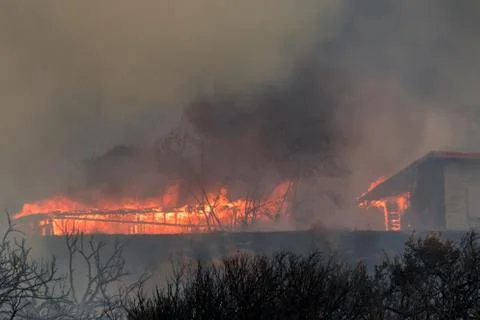 House Burning Stock Photos