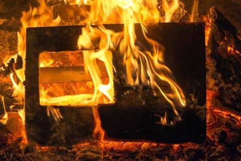 House is burning Stock Photos