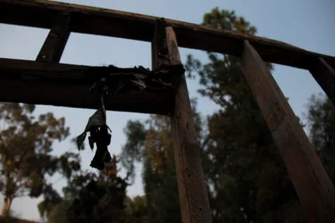 House burnt down Stock Photos