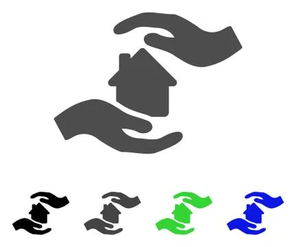 House Care Hands Vector Icon Stock Illustration
