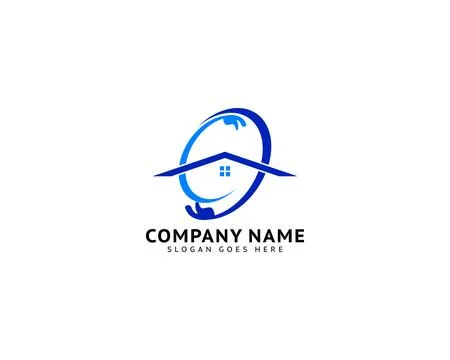 House Care Logo Template Design Vector Stock Illustration
