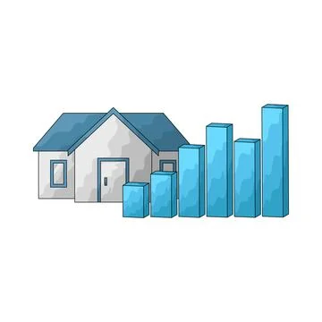 House chart illustration 스톡 일러스트