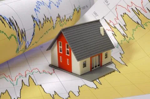 House on chart Stock Photos