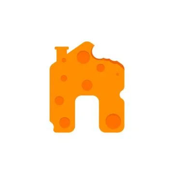 House cheese vector design template illustration Stock Illustration