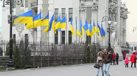 House with Chimaeras in Kiev Stockbeeldmateriaal 10729308